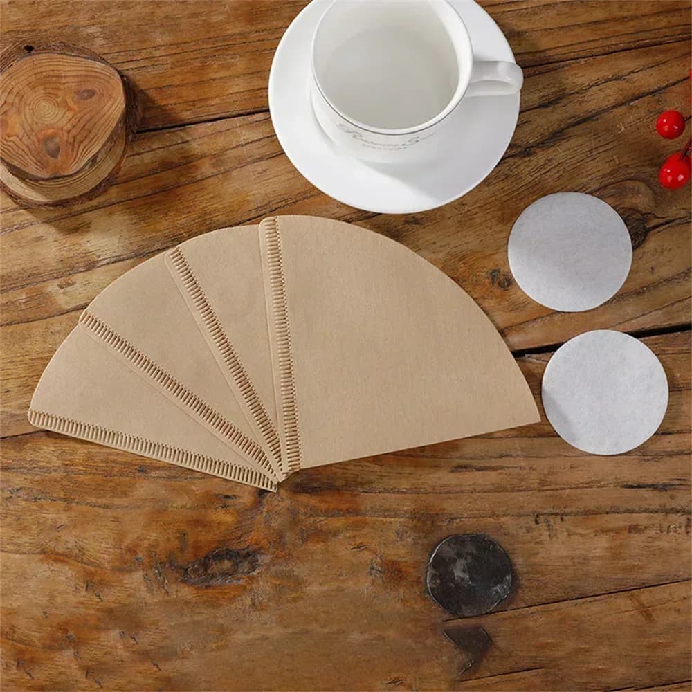 40/100 Tờ Giấy Lọc Cà Phê Chữ V V60 Không Tẩy Trắng Cho Pour Over Drip