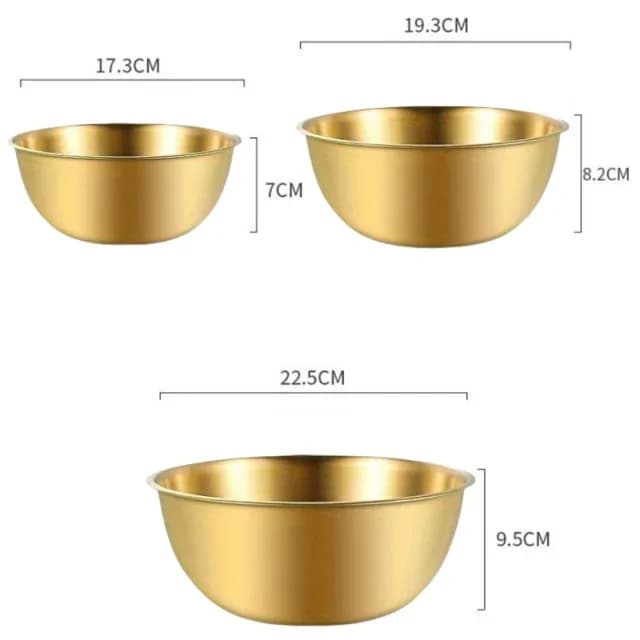 Bộ thau trộn inox có vạch chia dung tích cho làm bánh, nấu nướng và bảo quản thực phẩm nhà bếp
