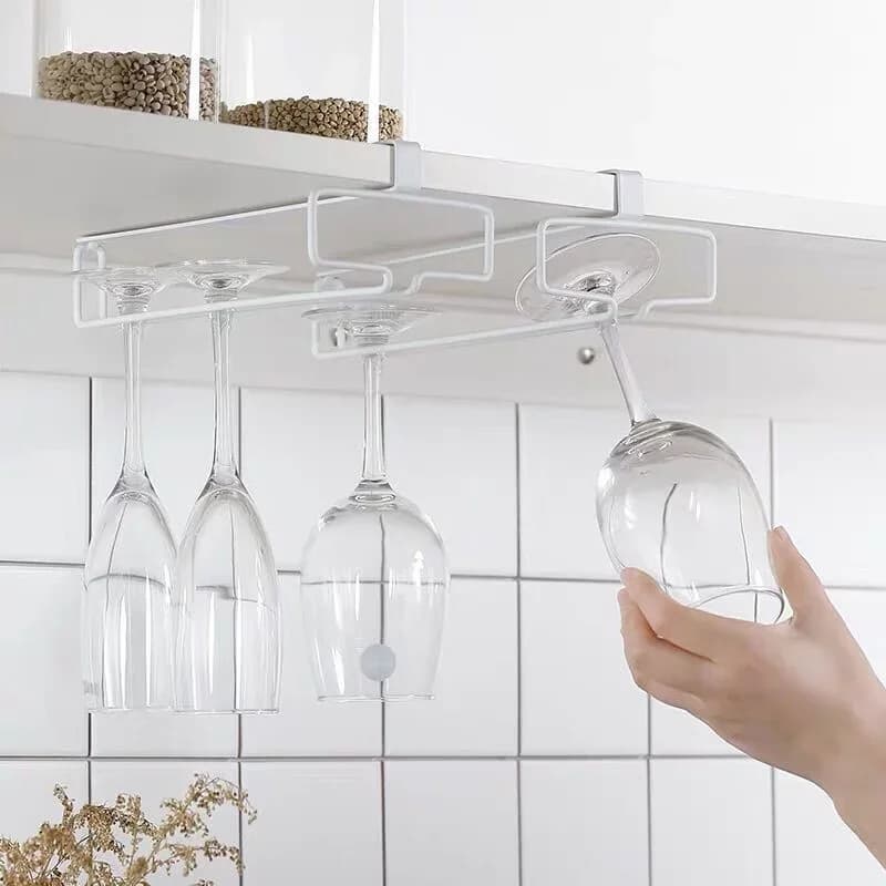 Giá Treo Ly Rượu Vang Không Cần Khoan Đục, Kệ Úp Ly Có Chân Tiện Lợi