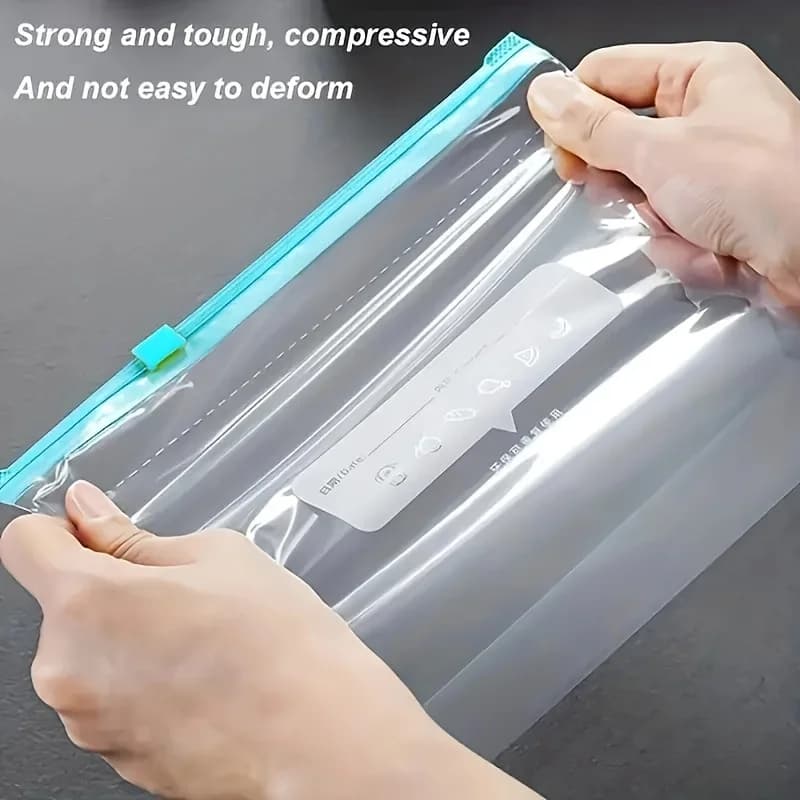 Set 10-90 túi zip bảo quản thực phẩm tươi sống chống rò rỉ trữ đông rau củ quả hạt thịt