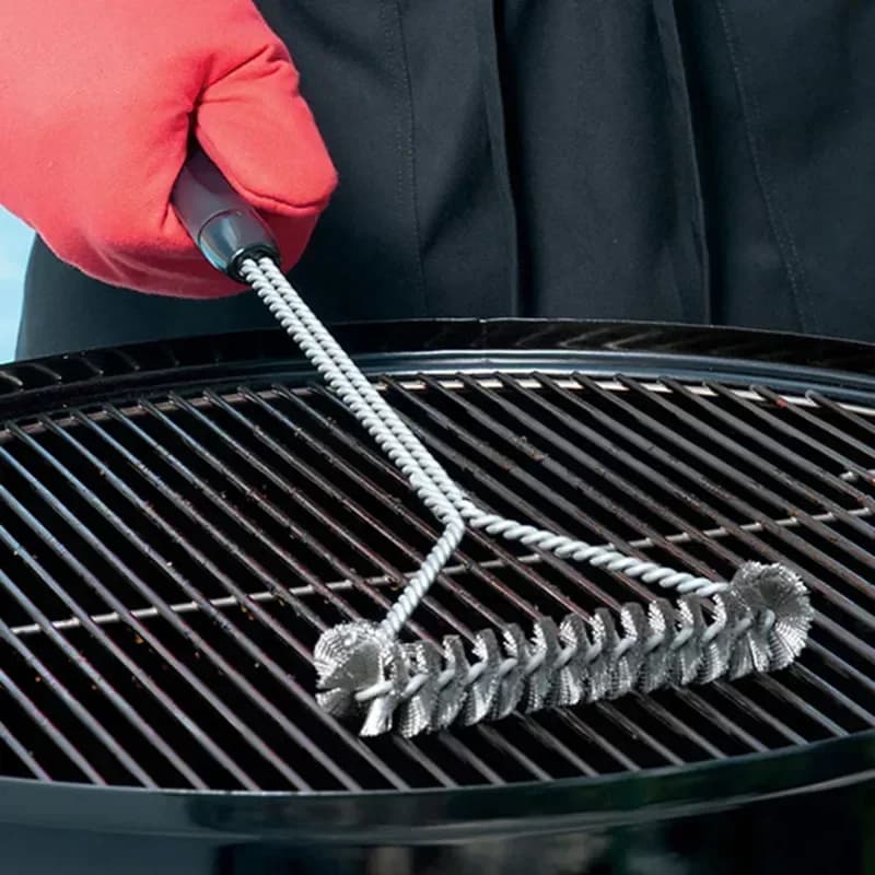 Cọ Vệ Sinh Bếp Nướng BBQ Bằng Dây Thép Không Gỉ Chống Dính Tiện Lợi