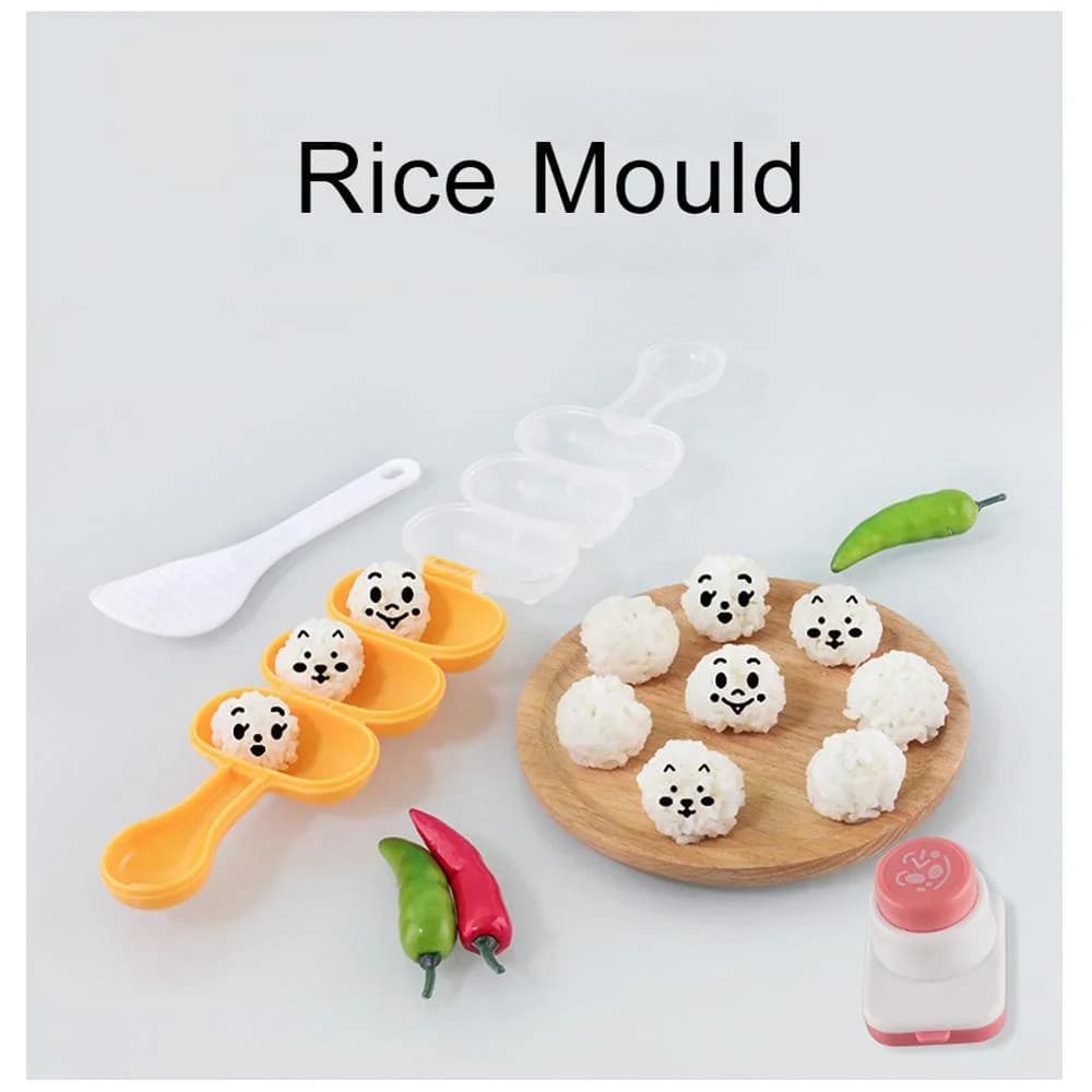 Dụng Cụ Dập Cắt Rong Biển Khuôn Cơm Nắm Mặt Cười Trang Trí Bento