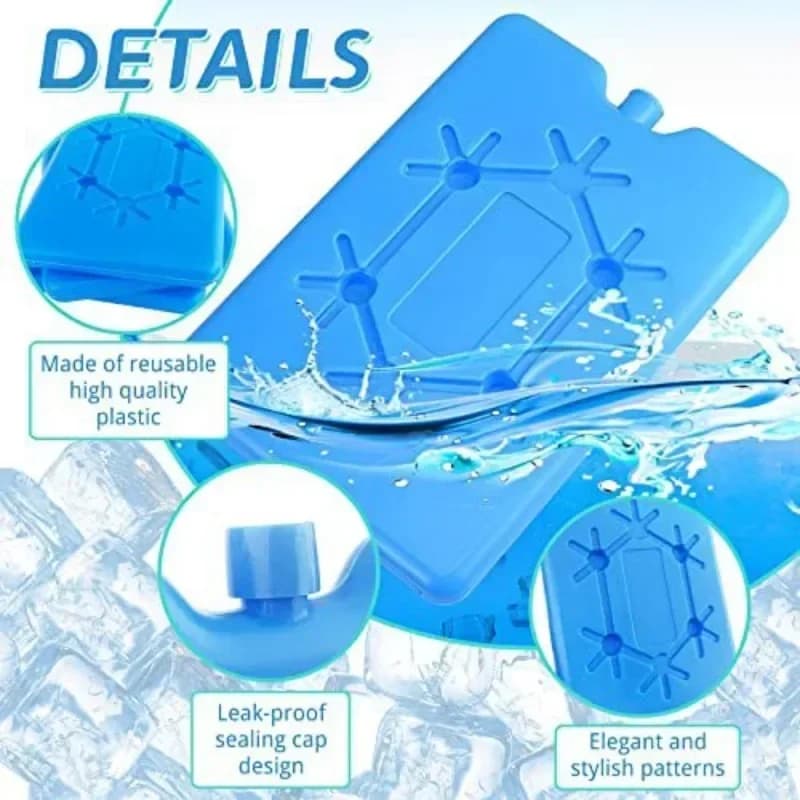 Hộp đá gel giữ lạnh di động tái sử dụng làm mát lâu dài bảo quản thực phẩm tươi sống