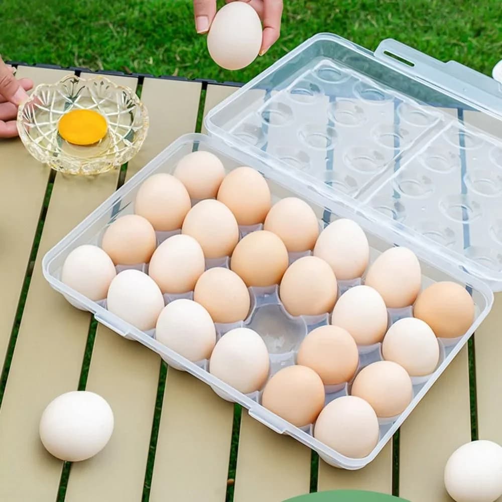 Hộp Đựng Trứng Tủ Lạnh Bằng Nhựa Khay Đựng Trứng Có Nắp Đậy Du Lịch