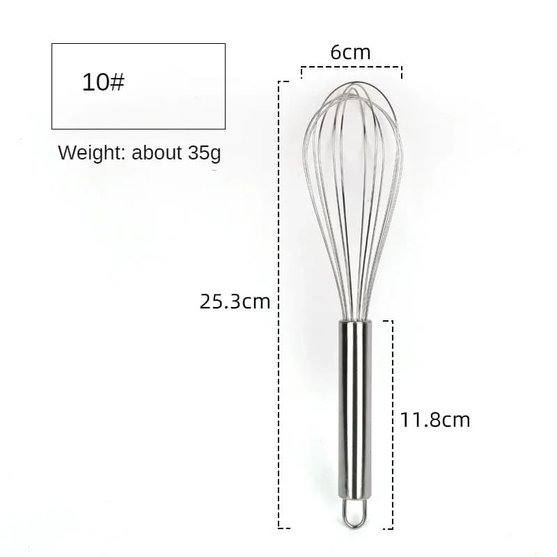 Phới lồng đánh trứng inox 6/8/10/12 inch cầm tay tiện lợi đánh kem bơ trộn bột làm bánh
