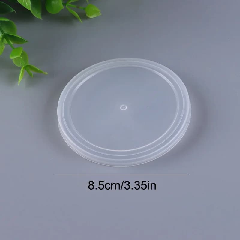Bộ 5 Nắp Đậy Hộp Đồ Ăn Bằng Nhựa ABS Trong Suốt Tái Sử Dụng Cho Thú Cưng