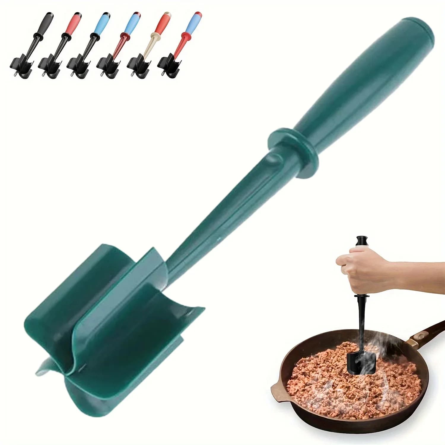Dụng Cụ Băm & Dầm Thịt 5 Lưỡi Chống Dính Cho Burger/Khoai Tây Nghiền | Chịu Nhiệt Dùng Máy Rửa Chén
