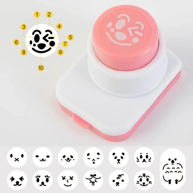 Dụng Cụ Dập Cắt Rong Biển Khuôn Cơm Nắm Mặt Cười Trang Trí Bento