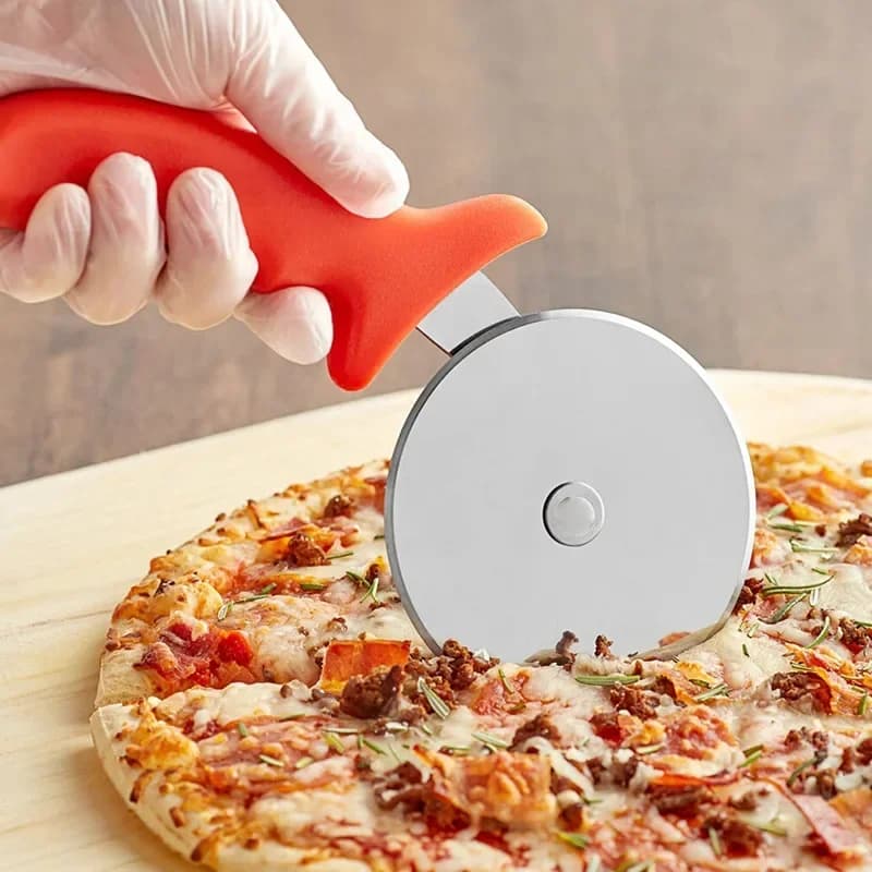 Dao Lăn Cắt Bánh Pizza Bằng Thép Không Gỉ Tiện Lợi