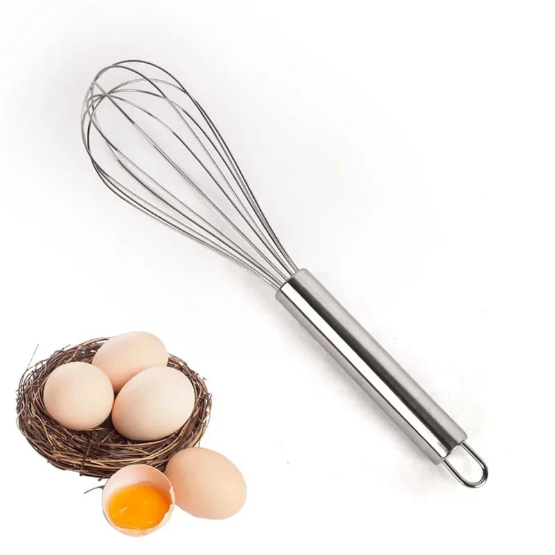 Phới lồng đánh trứng inox 6/8/10/12 inch cầm tay tiện lợi đánh kem bơ trộn bột làm bánh