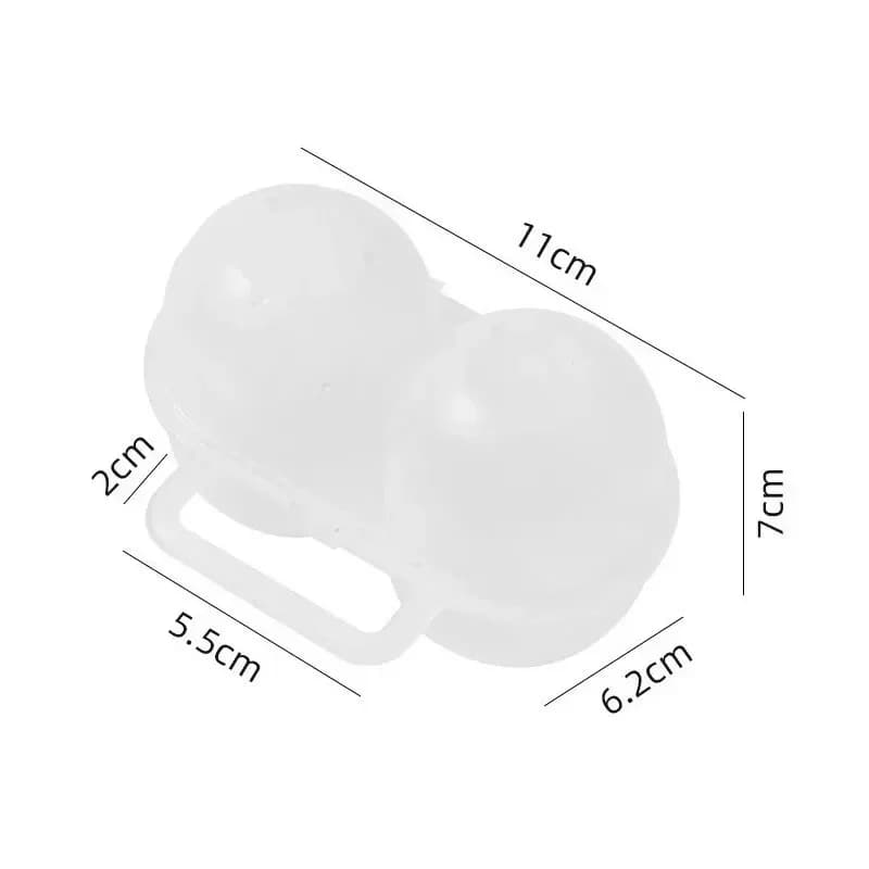 Hộp Đựng Trứng 2 Ngăn Di Động Bằng Nhựa Chống Sốc Chống Vỡ Dã Ngoại (1 Cái)
