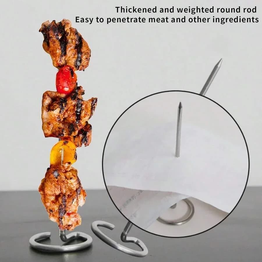 Bộ 10/20/30 Xiên Nướng BBQ Inox Tái Sử Dụng Cho Thịt Nướng Kebab Tiện Dụng
