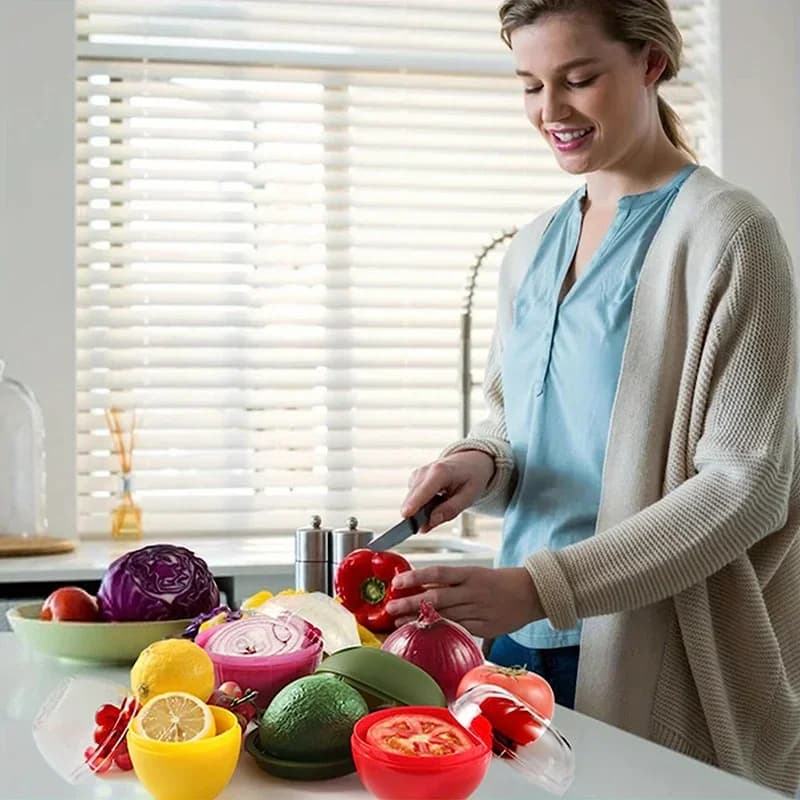 Hộp Nhựa Bảo Quản Thực Phẩm Kín Khí Đựng Rau Củ Quả Hành Tỏi Ớt Chuông Tiện Dụng