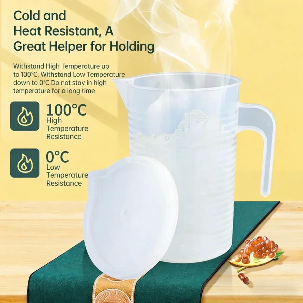 Ca đong định lượng chia vạch nhựa PC thực phẩm chịu nhiệt 100-5000ml cho nhà bếp và pha chế