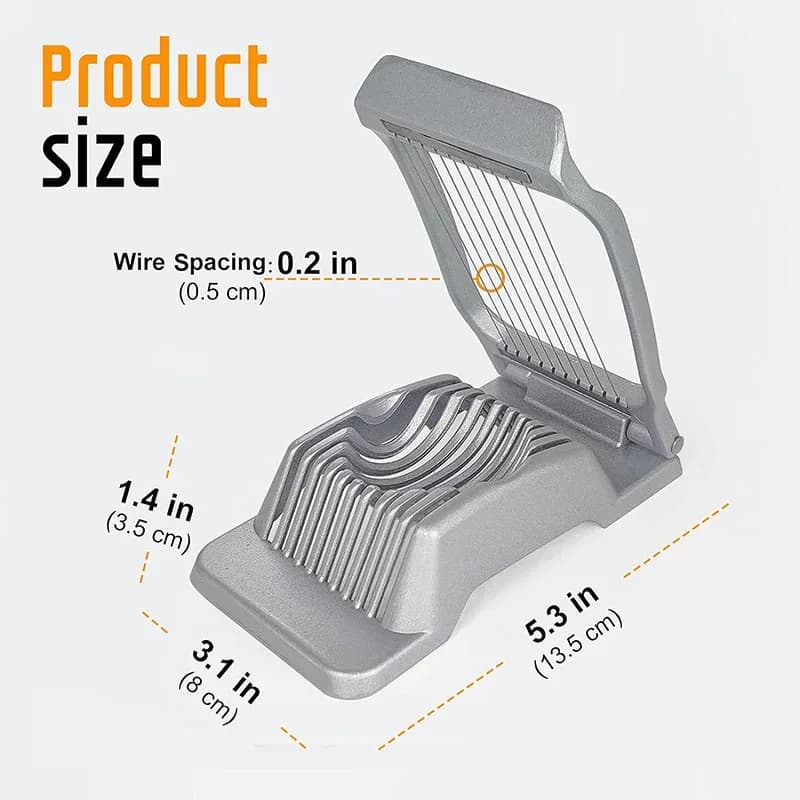 Dụng Cụ Cắt Lát Trứng Luộc Nhôm Dây Thép Không Gỉ Cho Trái Cây Mềm
