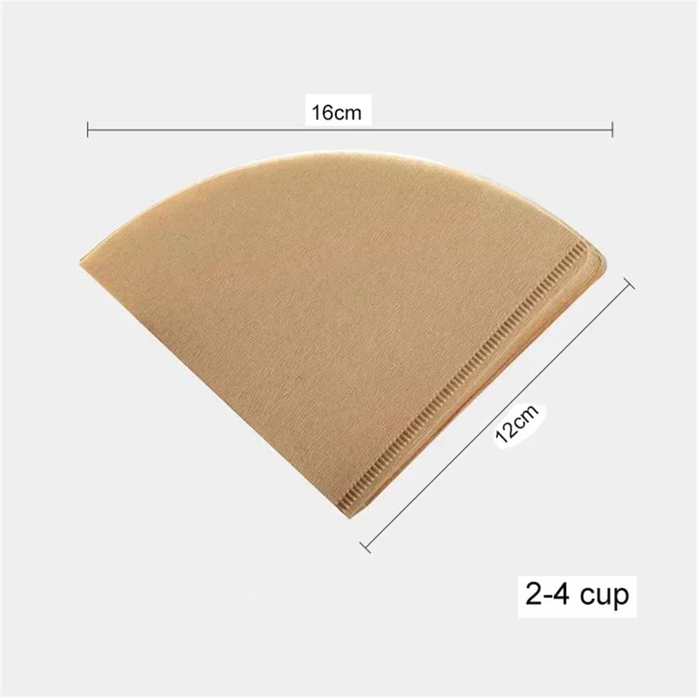 40/100 Tờ Giấy Lọc Cà Phê Chữ V V60 Không Tẩy Trắng Cho Pour Over Drip