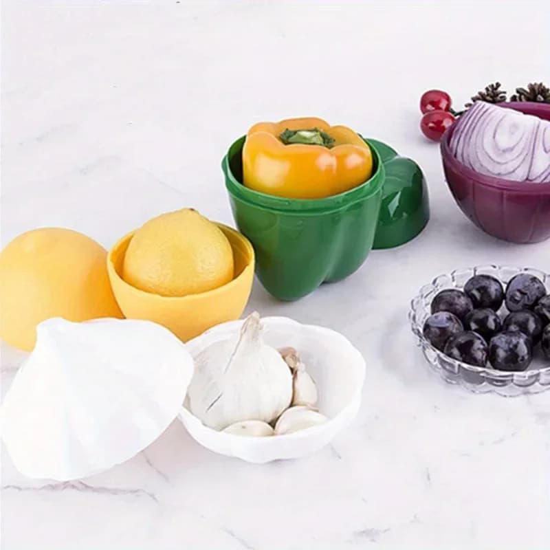Hộp Nhựa Bảo Quản Thực Phẩm Kín Khí Đựng Rau Củ Quả Hành Tỏi Ớt Chuông Tiện Dụng