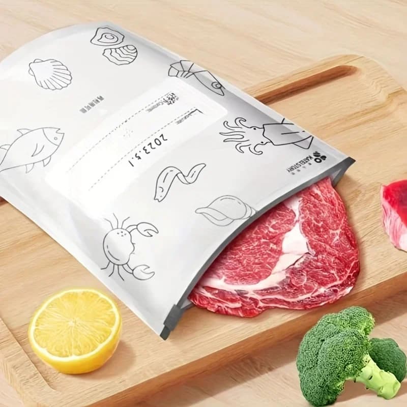 Túi Nhôm Đựng Thực Phẩm 10/60 Chiếc Túi Zip Bảo Quản Khử Mùi Tiện Lợi