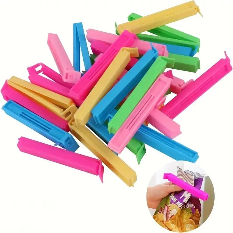 Bộ 5-30 Kẹp Miệng Túi Nhiều Màu Chống Ẩm Giữ Tươi Thực Phẩm Tiện Lợi