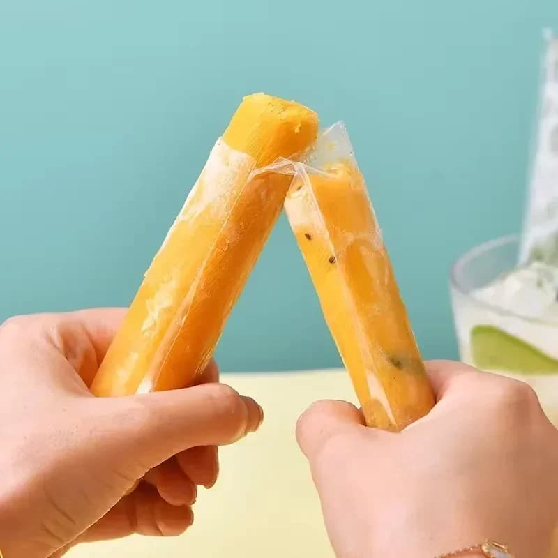 Set 50/100/200 Túi Làm Kem Trong Suốt Dùng Một Lần - Túi Đựng Nước Ép, Sữa Chua, Socola Tiện Lợi