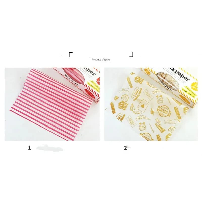Set 50 tờ giấy nến gói thực phẩm chống thấm dầu cho bánh mì, sandwich, burger, khoai tây chiên