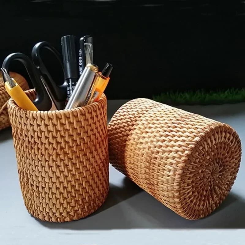 Ống Đựng Đũa Muỗng Bằng Mây Giỏ Đựng Dao Nĩa Bàn Ăn Gia Đình