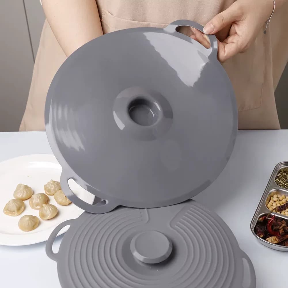 Nắp đậy bát silicone, nắp chống văng lò vi sóng, nắp chịu nhiệt tái sử dụng cho bát, đĩa, nồi, chảo, bếp, lò nướng