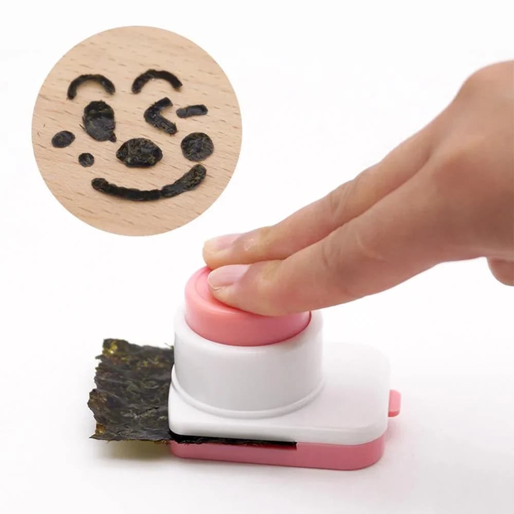 Dụng Cụ Dập Cắt Rong Biển Khuôn Cơm Nắm Mặt Cười Trang Trí Bento