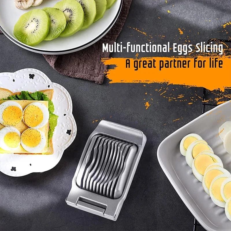 Dụng Cụ Cắt Lát Trứng Luộc Nhôm Dây Thép Không Gỉ Cho Trái Cây Mềm