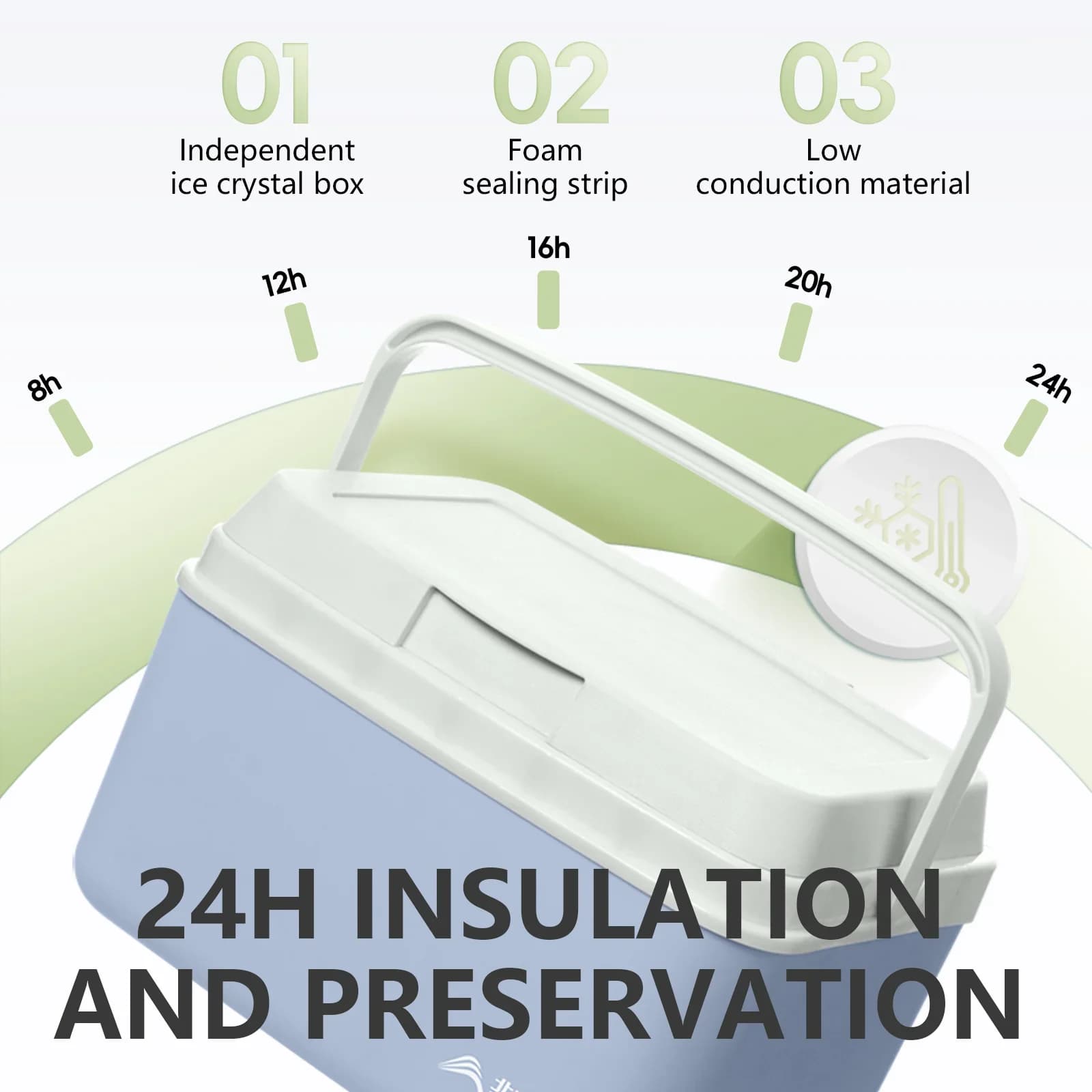 Thùng giữ nhiệt cắm trại BISINNA 6L/9L/15L di động cho câu cá, dã ngoại, ô tô