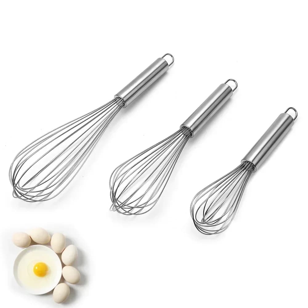 Phới lồng đánh trứng inox 6/8/10/12 inch cầm tay tiện lợi đánh kem bơ trộn bột làm bánh