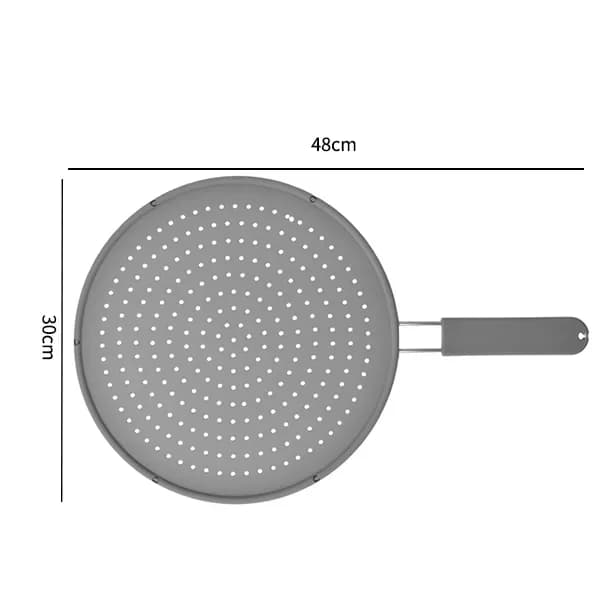 Nắp chắn dầu mỡ silicone có tay cầm chịu nhiệt kiêm rổ ráo nước cho chảo chiên rán