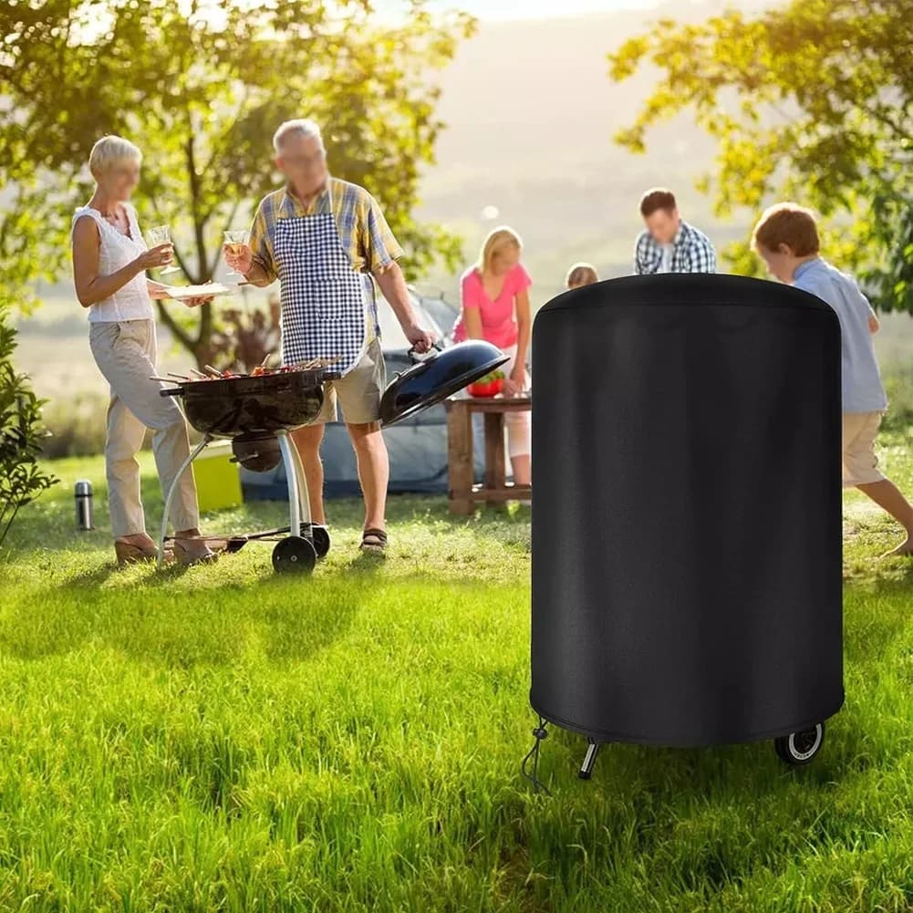 Bạt phủ bếp nướng BBQ Raweao chống nước ngoài trời hình tròn vải Oxford 57cm cho Weber