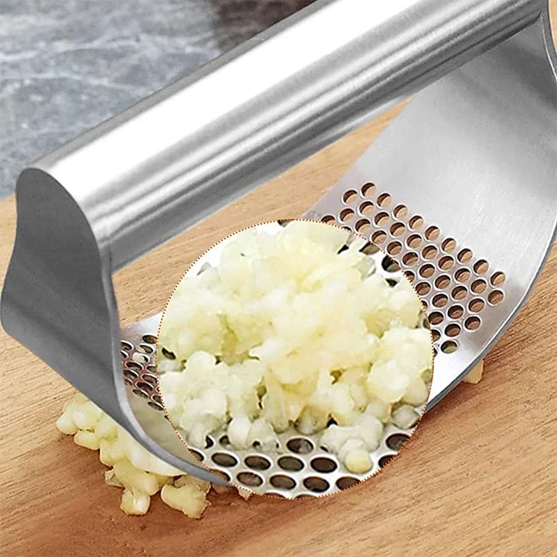 Dụng Cụ Nghiền Ép Tỏi Gừng Dạng Bập Bênh Bằng Thép Không Gỉ Cao Cấp