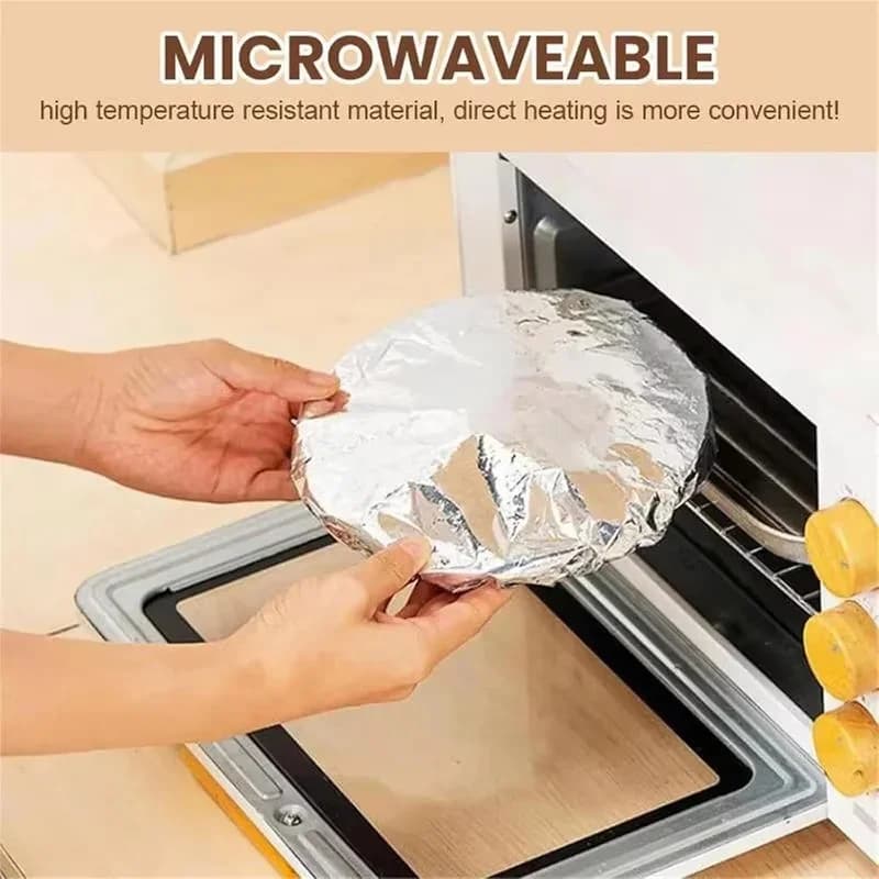 Bộ 10-60 Màng Bọc Bát Giấy Nhôm Tái Sử Dụng Cách Nhiệt Giữ Nhiệt An Toàn Thực Phẩm Dùng Cho Lò Nướng Dã Ngoại