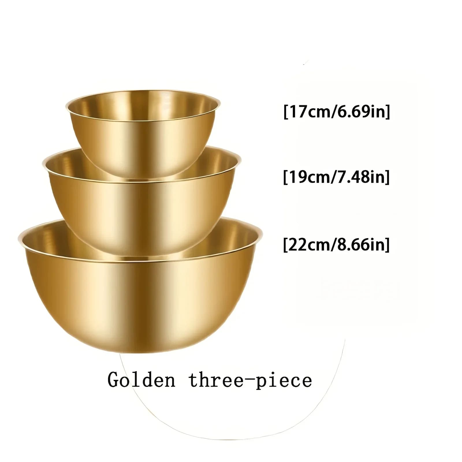 Bộ 3 Thau Trộn Inox Cao Cấp Đựng Salad Nhào Bột Tiện Lợi Cho Nhà Bếp