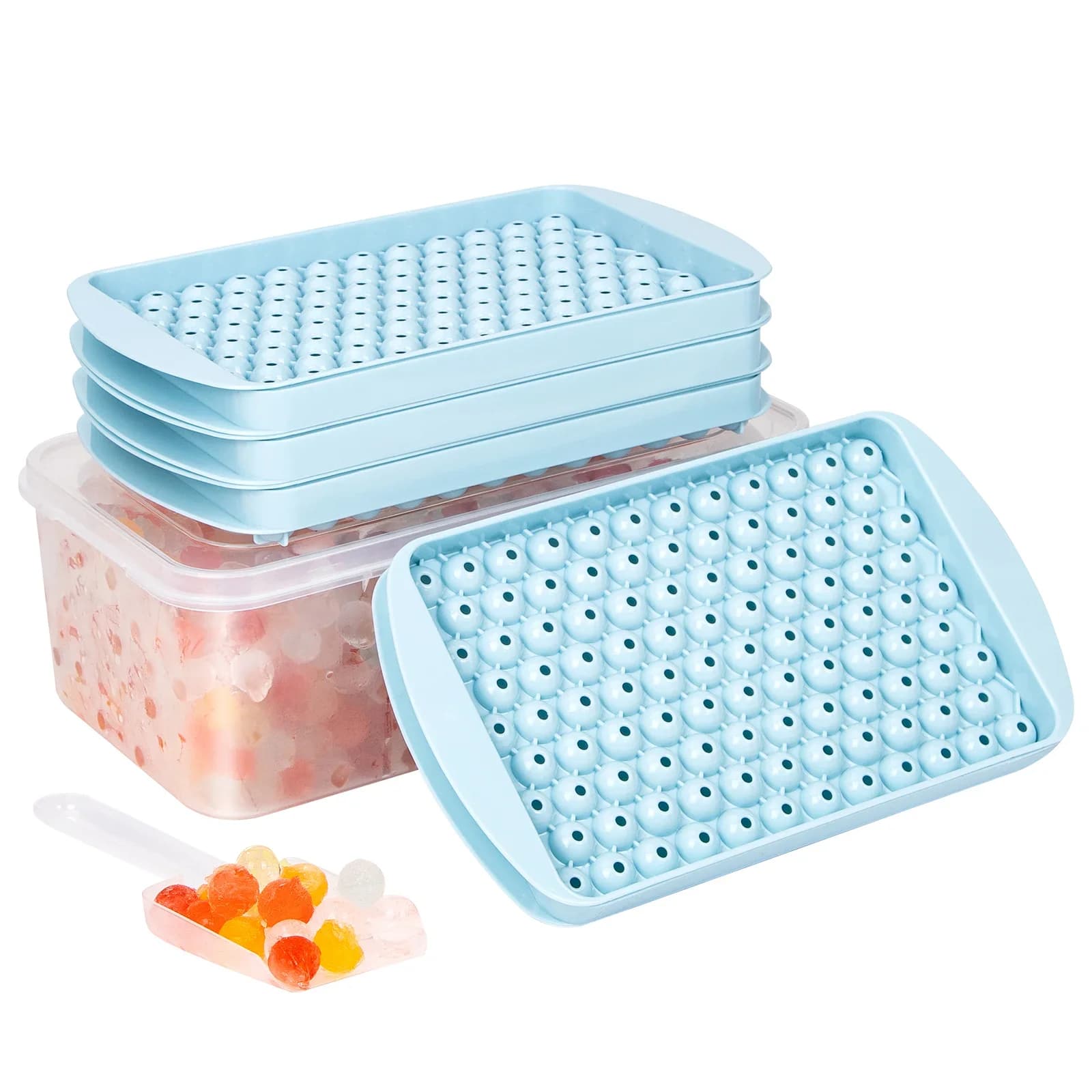 Khay làm đá viên tròn mini 104 ô tiện lợi cho quầy bar, cocktail, cà phê