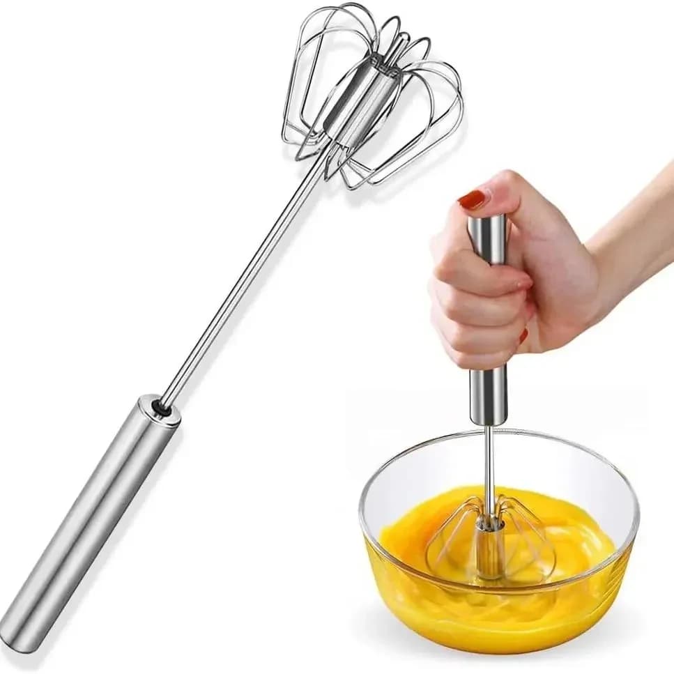 Cây Đánh Trứng Bán Tự Động Inox Dụng Cụ Đánh Bọt Kem Làm Bánh