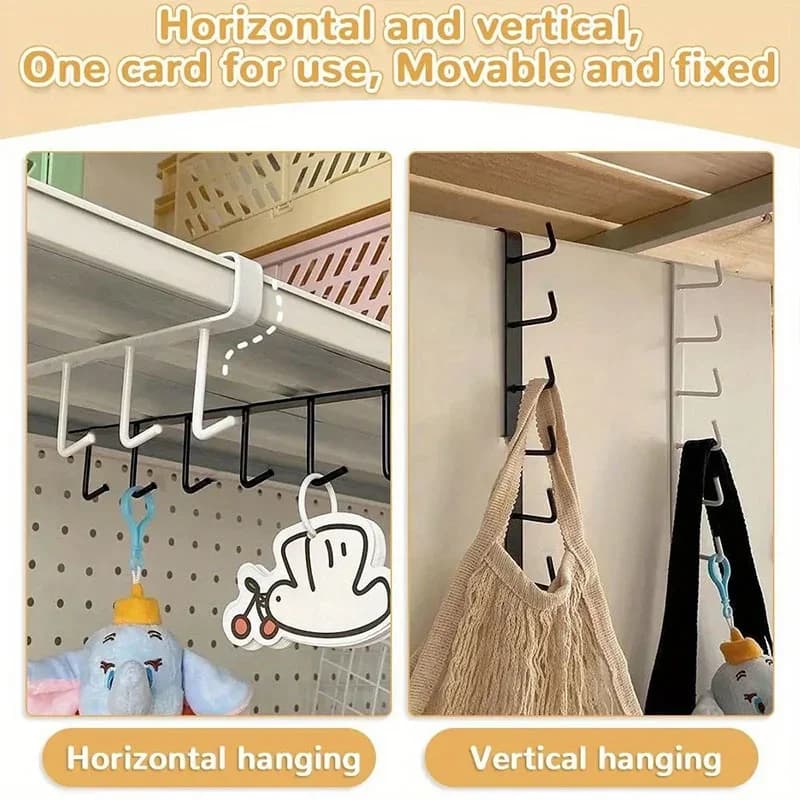 1 Giá Treo Nhà Bếp Đa Năng Giá Treo Cốc Ly 6 Móc Tiện Lợi