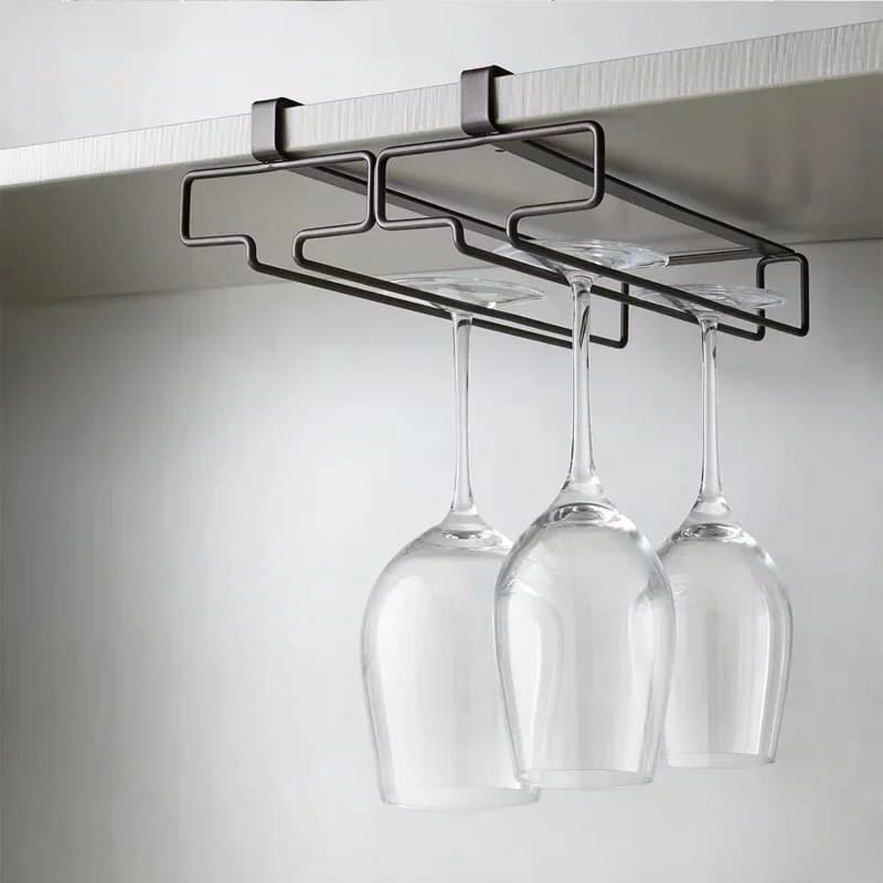 Giá Treo Ly Rượu Vang Không Cần Khoan Đục, Kệ Úp Ly Có Chân Tiện Lợi