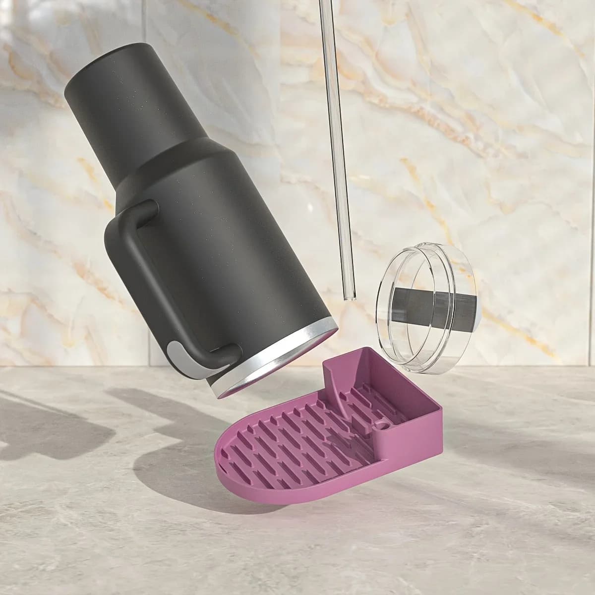 Giá úp ly silicone cao cấp ráo nước và cất giữ ly cốc