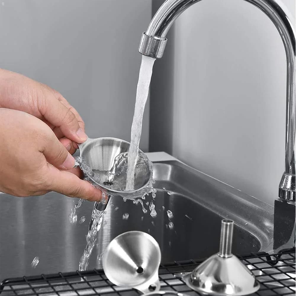 Bộ 3/5 Phễu Inox Rót Dầu Gia Vị Chất Liệu Thép Không Gỉ Cho Nhà Bếp