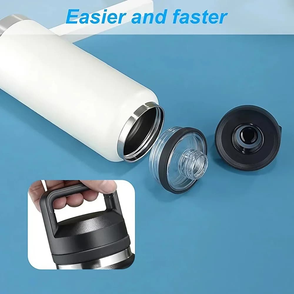 1/2/3 Nắp Thay Thế Rambler Chug, Tương Thích Với Các Mẫu YT 18oz, 26oz, 36oz, 64oz - Phụ Kiện Nắp Cốc Thể Thao