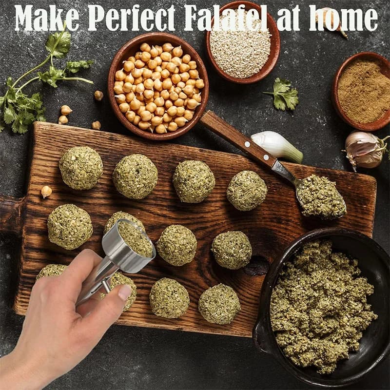 Dụng cụ làm viên thịt falafel inox chuyên dụng chống dính