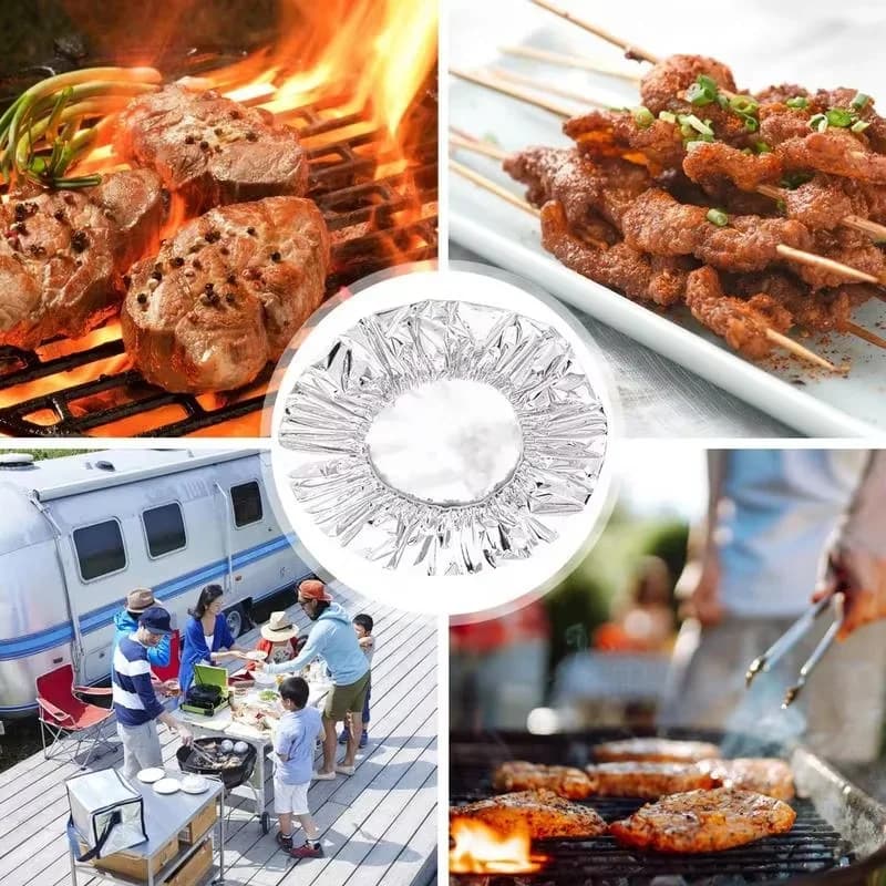 Bộ 10-60 Màng Bọc Bát Giấy Nhôm Tái Sử Dụng Cách Nhiệt Giữ Nhiệt An Toàn Thực Phẩm Dùng Cho Lò Nướng Dã Ngoại