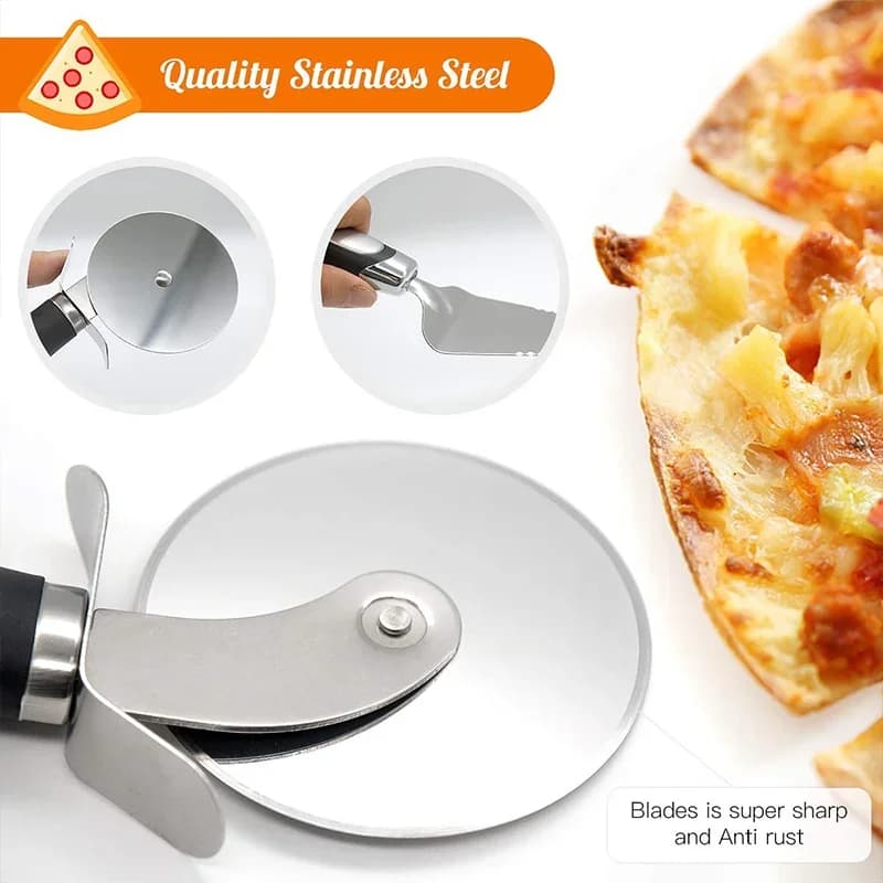 Dao cắt pizza dạng lăn inox cao cấp tiện dụng cho nhà bếp