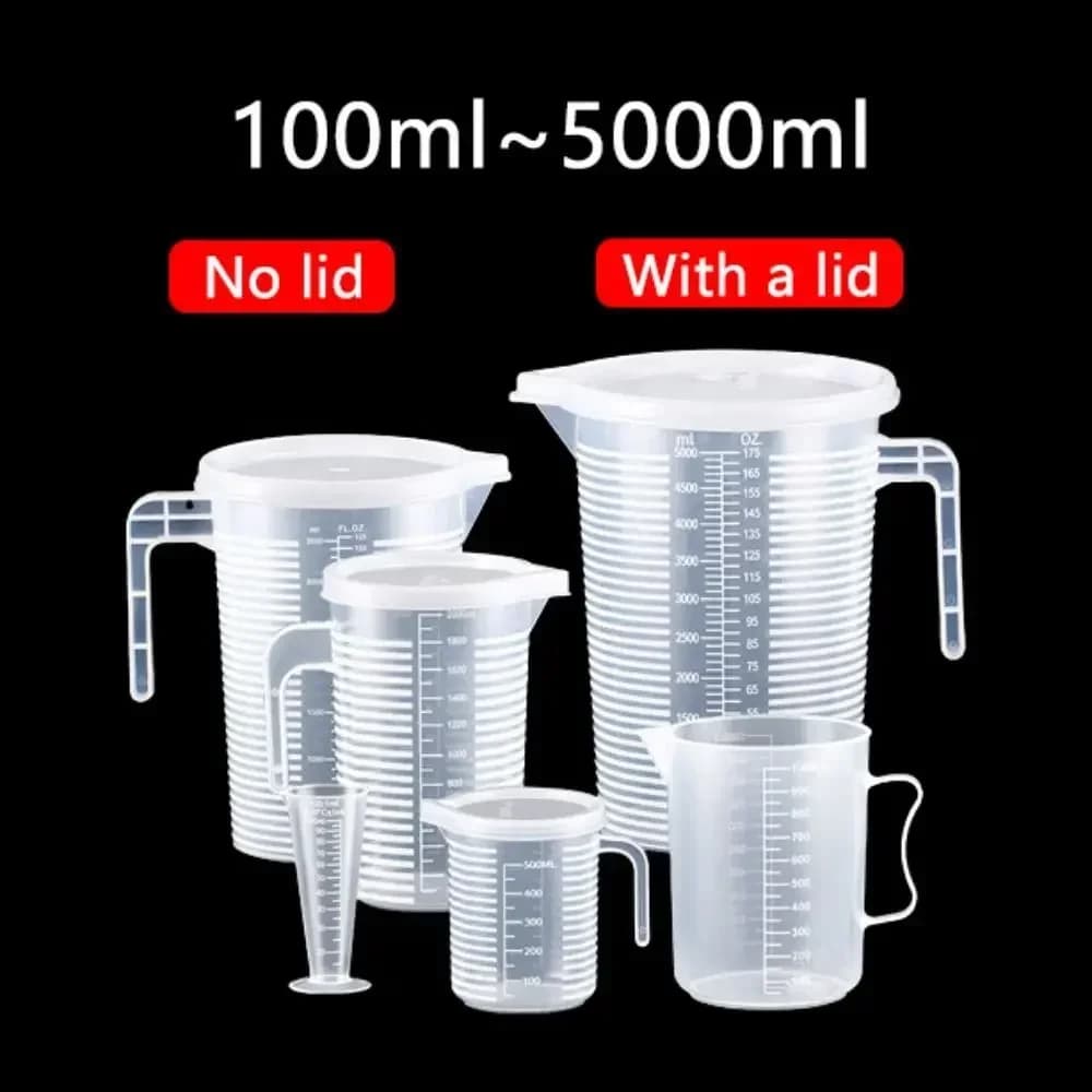 Ca đong định lượng chia vạch nhựa PC thực phẩm chịu nhiệt 100-5000ml cho nhà bếp và pha chế