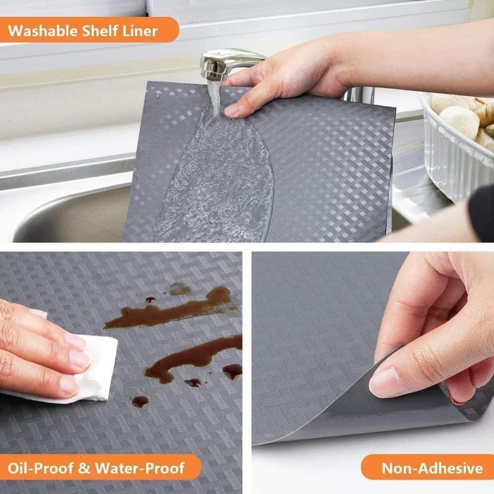 Tấm Lót Ngăn Kéo Tủ Kệ Chống Trượt Chống Thấm Nước Đa Năng Cho Nhà Bếp, Bàn Ăn
