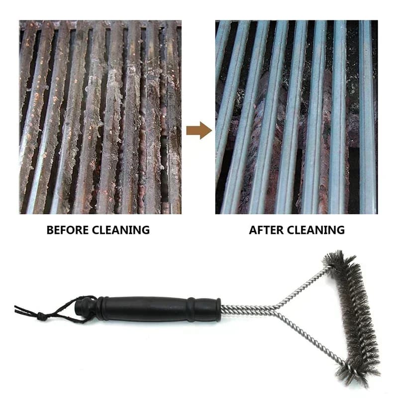 Cọ Vệ Sinh Bếp Nướng BBQ Bằng Dây Thép Không Gỉ Chống Dính Tiện Lợi