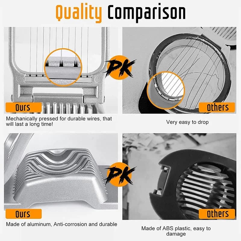 Dụng Cụ Cắt Lát Trứng Luộc Nhôm Dây Thép Không Gỉ Cho Trái Cây Mềm